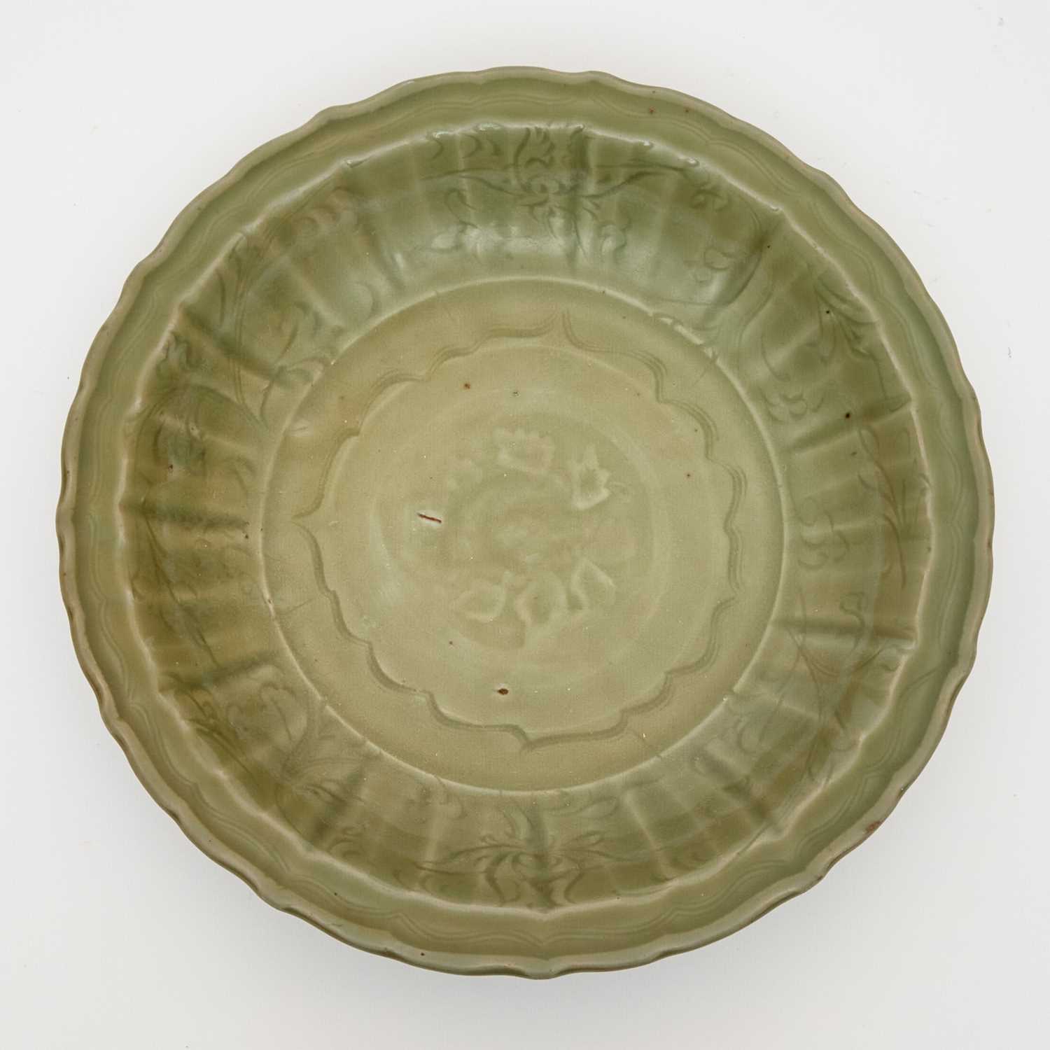 Lot 175 - A Chinese Longquan Celadon Charger