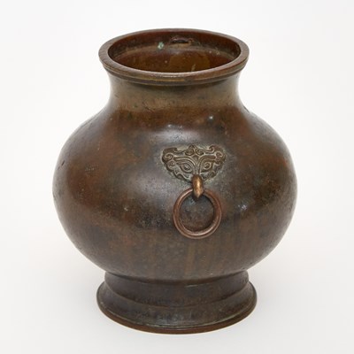 Lot 172 - A Chinese Bronze Twin-Handled Vase