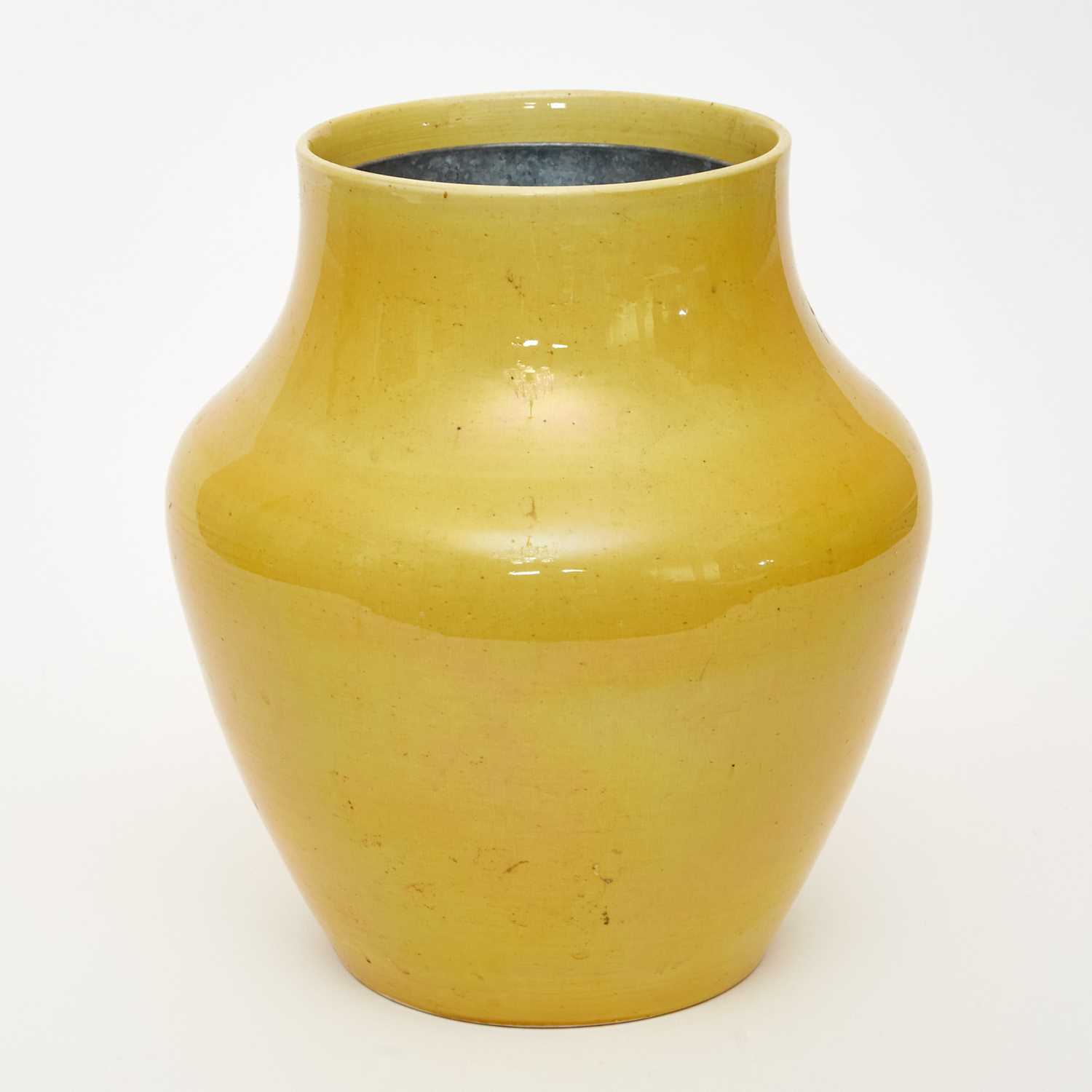 Lot 189 - A Chinese Yellow Glazed Porcelain Vase