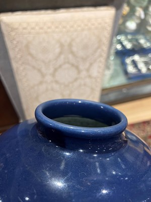 Lot 188 - A Chinese Blue Glazed Porcelain Jar