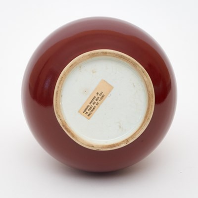 Lot 191 - A Chinese Oxblood Glazed Porcelain Hu Vase