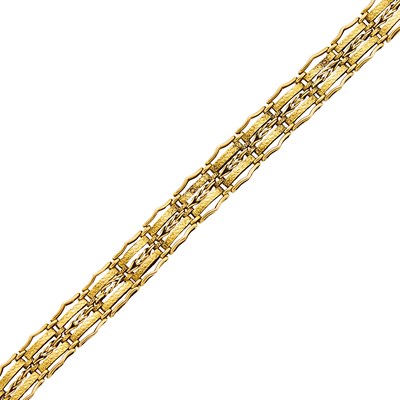 Lot 1103 - Antique Gold Link Bracelet