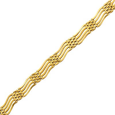 Lot 1073 - Gold Link Bracelet