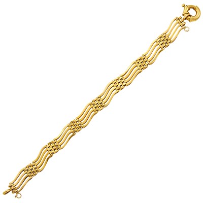 Lot 1073 - Gold Link Bracelet