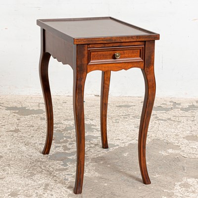 Lot 189 - Stained Wood Faux Marquetry Top Side Table