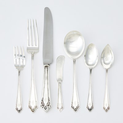 Lot 539 - Manchester Silver Co. Sterling Silver "Doric" Pattern Flatware Service