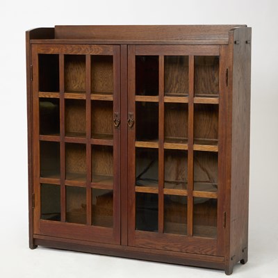 Lot 150 - Gustav Stickley Oak "Model 717" Two-Door Bookcase