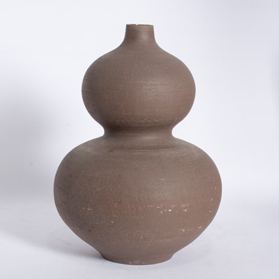 Lot 206 - Gourd-Form Clay Vase