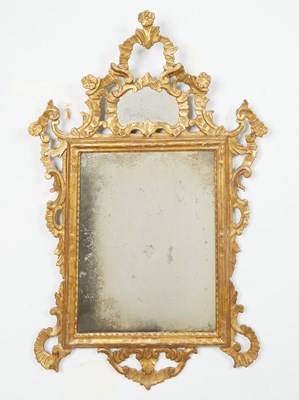 Lot 549 - Pair of Italian Rococo Giltwood Mirrors