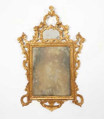 Lot 549 - Pair of Italian Rococo Giltwood Mirrors