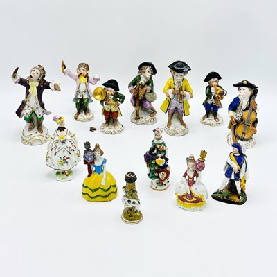 Lot 123 - Group of Enameled Porcelain Figurines