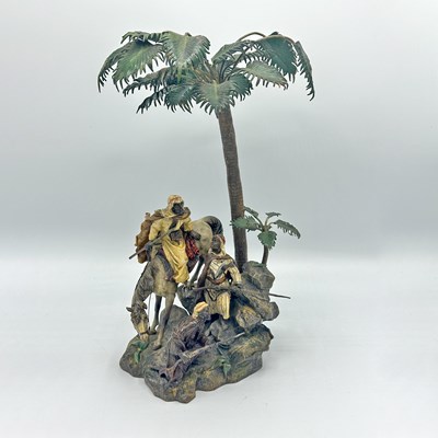 Lot 169 - Franz Bergman Cold-painted Bronze Figural Group