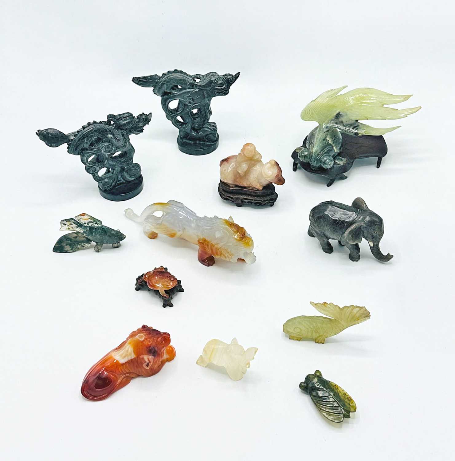Lot 132 - Group of Chinese Carved Hardstone Animal Figures