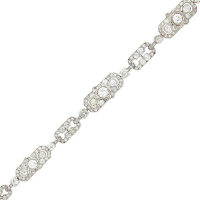 Lot 138 - Cartier Platinum and Diamond Bracelet, France