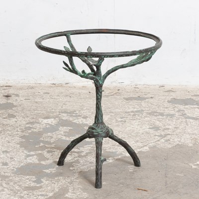 Lot 38 - Green Metal Round Side Table Base