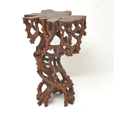 Lot 154 - Chinese Carved Hardwood Root-form Stand