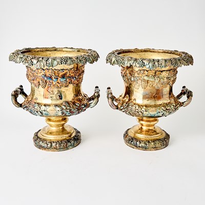 Lot 73 - Pair of Regency Silver Plated Wine Coolers