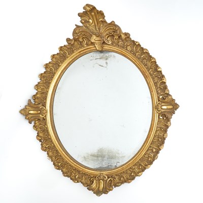 Lot 119 - Louis XV Style Gilt-Wood and Gesso Mirror