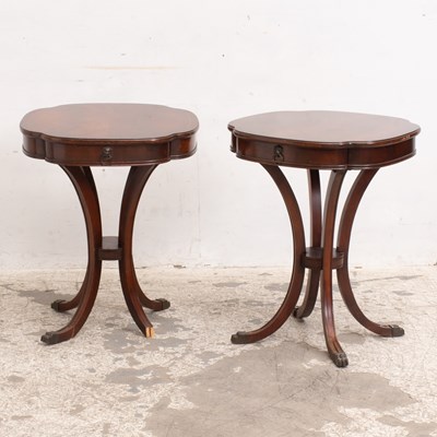 Lot 351 - Pair of Regency Style Mahogany Tables