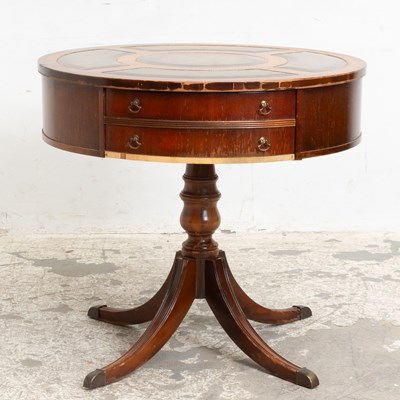 Lot 92 - Leather Top Library Table