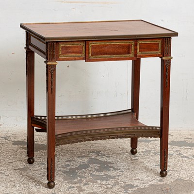 Lot 232 - Brass Mounted Two-Tier Mahogany Side Table