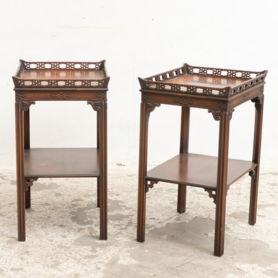 Lot 238 - Pair of Asian Style Mahogany Side Tables