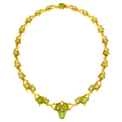 Lot Gold and Peridot Necklace