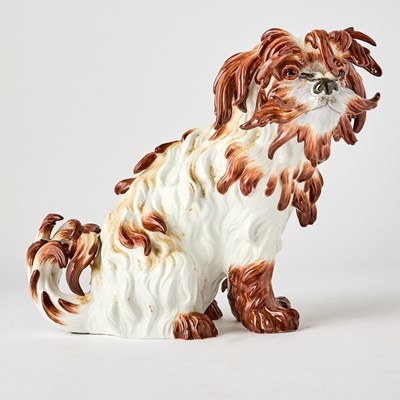 Lot 95 - Meissen Porcelain Figure of a Bolognese Spaniel