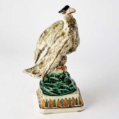 Lot 94 - Prattware Figure of a Spreadwinged Eagle