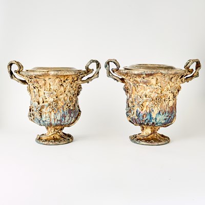 Lot 66 - Pair of French Silver-Gilt Wine Coolers