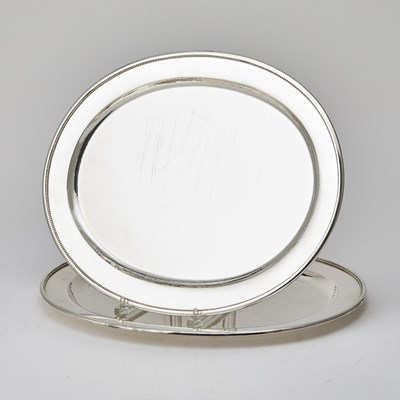 Lot 67 - Pair of Georg Jensen Silver Oval Platters