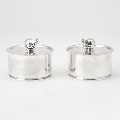 Lot 69 - Pair of Georg Jensen Silver Covered Cups