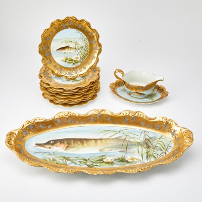 Lot 96 - Limoges Porcelain Fish Service