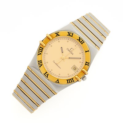 Lot 1247 - Omega Stainless Steel and Gold 'Constellation' Wristwatch, Ref. 396 1070/1080