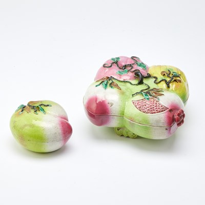 Lot 110 - Two Chinese Glazed Ceramic 'Offering' Fruits