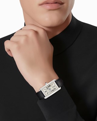 Lot 70 - Cartier Gentleman's White Gold 'Tank Americaine' Wristwatch, Ref. 1741