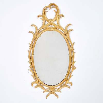 Lot 147 - George III Giltwood Oval Mirror