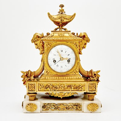 Lot 127 - Louis XVI Ormolu and Marble Mantel Clock