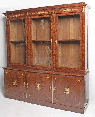 Lot 129 - Empire Ormolu Mounted Mahogany Bookcase Cabinet