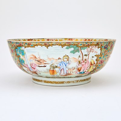 Lot 22 - Fine Chinese Enameled Export Porcelain Punch Bowl