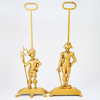 Lot 76 - Two Victorian Gilt Brass Doorstops