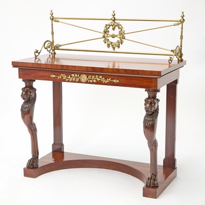 Lot Regency Ormolu-Mounted Mahogany Serving Table