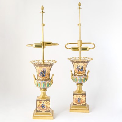 Lot 80 - Pair of Louis Philippe Style Porcelain Vases