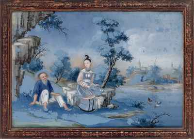 Lot 31 - Chinese Export Reverse Glass Painting