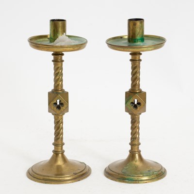 Lot 115 - Pair of Brass Candlesticks