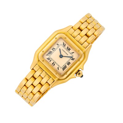 Lot 156 - Cartier Gold Panthère Wristwatch