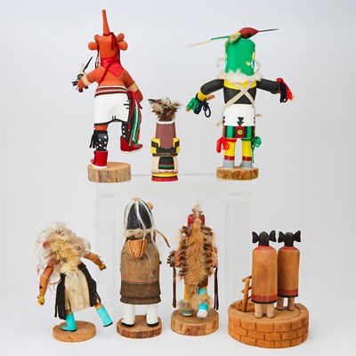 Lot 97 - Group of Seven Hopi and Zuni Kachinas