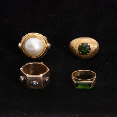 Lot 299 - Group of Four Ladies 14KT Gold Rings