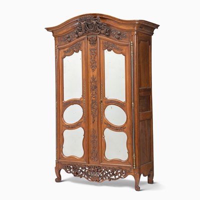 Lot 79 - Louis XV Carved Walnut Armoire