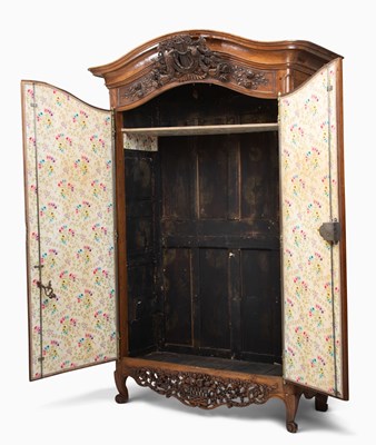 Lot 79 - Louis XV Carved Walnut Armoire